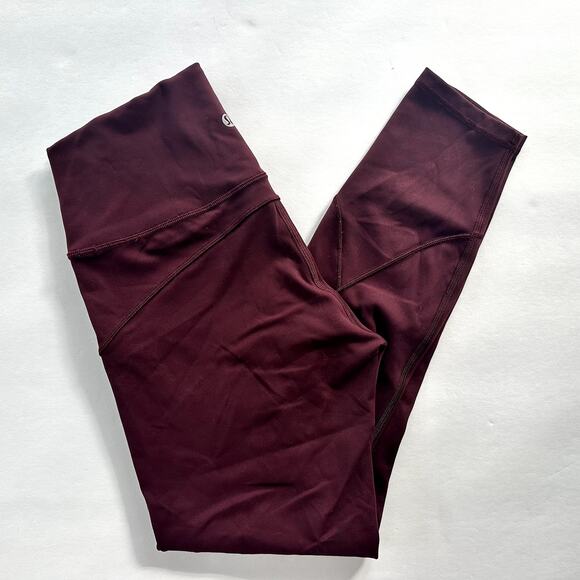 Lululemon In Movement 7/8 Tight Size 8 Everlux 25" Dark Adobe Red Gym Workout - Picture 2 of 6